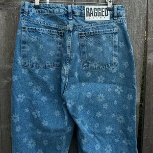 Floral Ragged Jeans